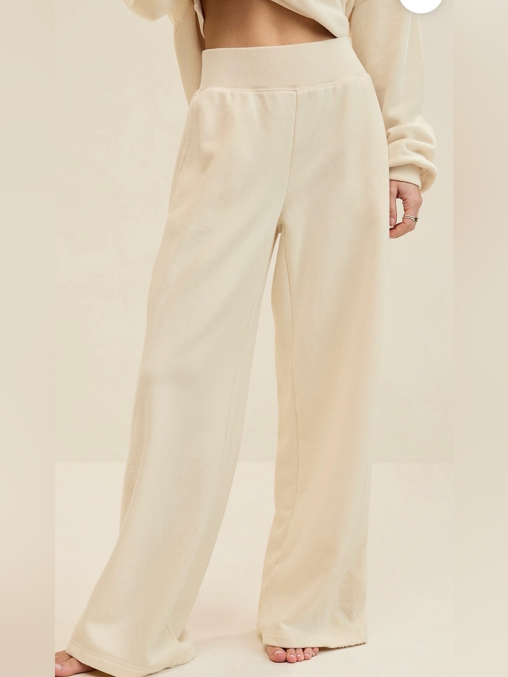 Aerie Après-Chill Wide Leg Lounge Trousers Natural XL